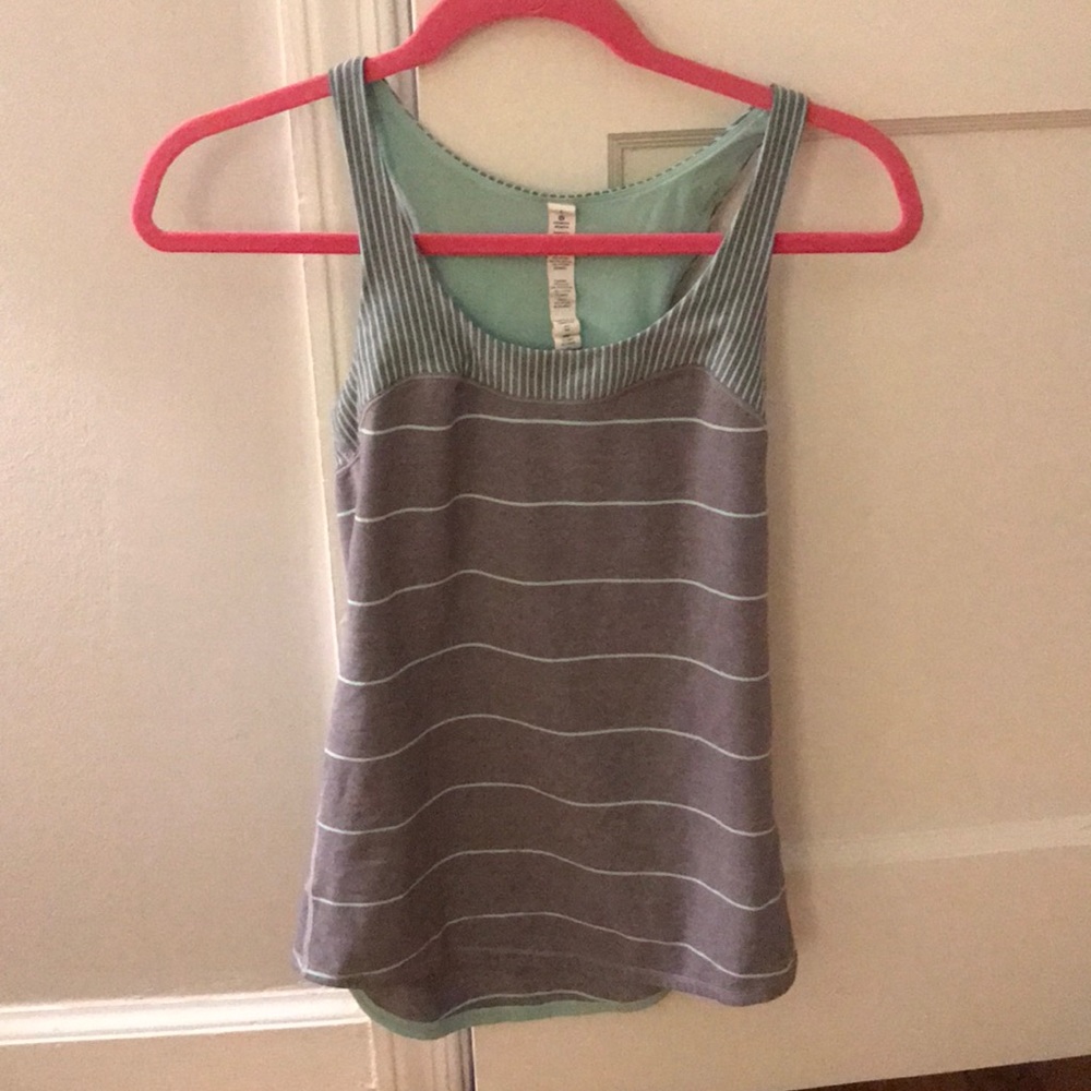 Striped lululemon workout tank